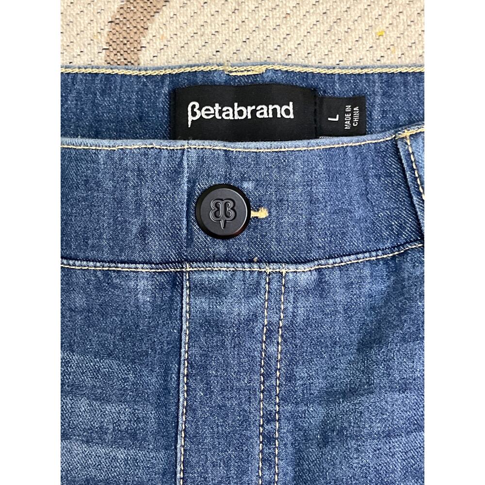 Betabrand 4-Pocket Bootcut Yoga Denim Jeans Pull-On Stretch Blue, Size Large - Picture 4 of 13